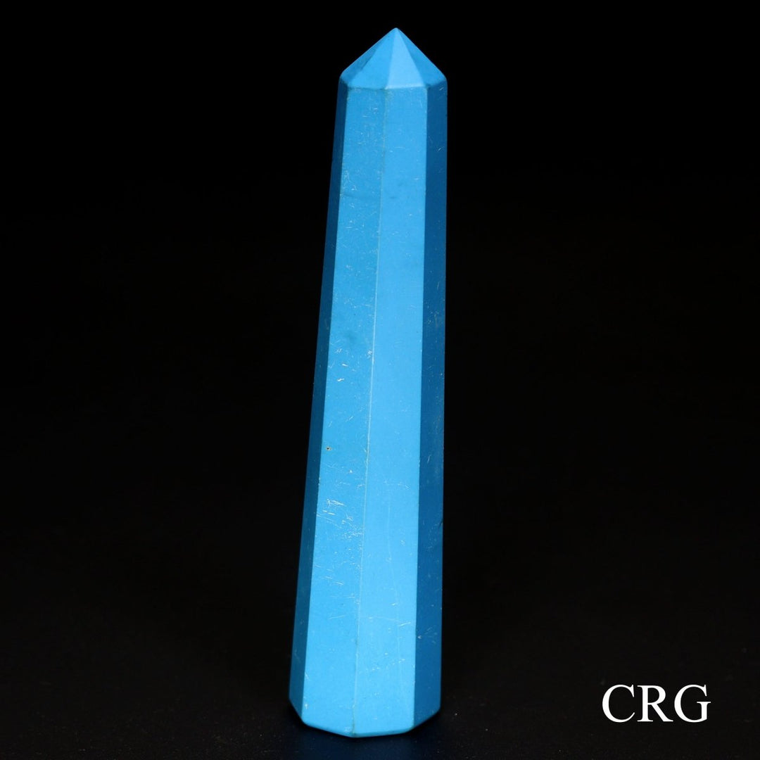 SET OF 2 - Turquoise - Inspired Gemstone Obelisk Point / 4" AVGCrystal River Gems