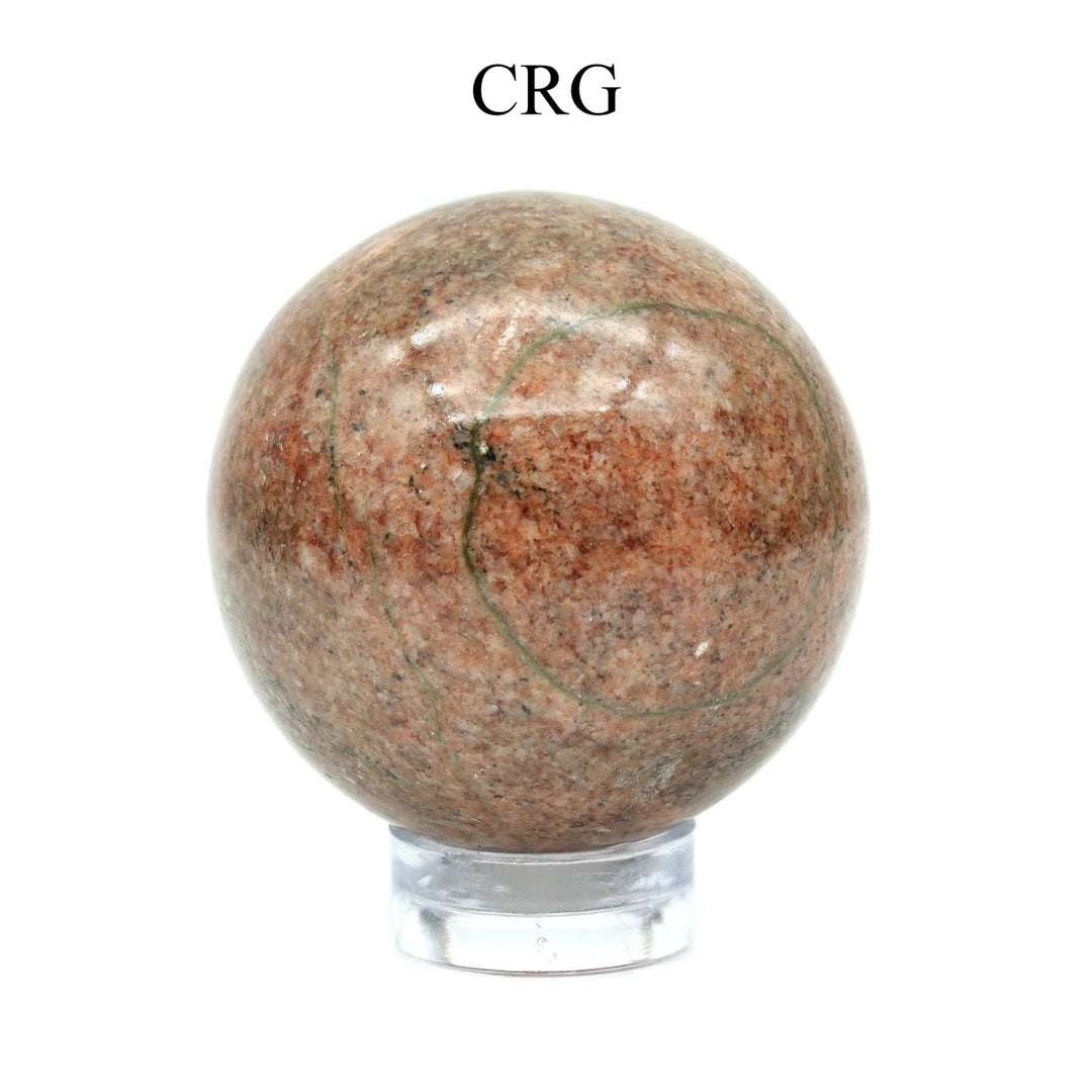 SET OF 2 - Unakite Spheres / 25 - 40mm AVGCrystal River Gems