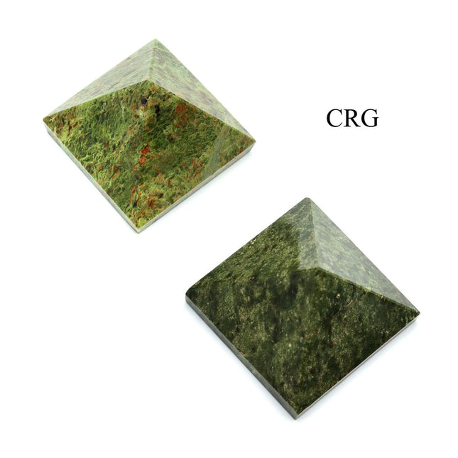 SET OF 2 - Vesuvianite Gemstone Pyramids / 1-3" AVG - Crystal River Gems