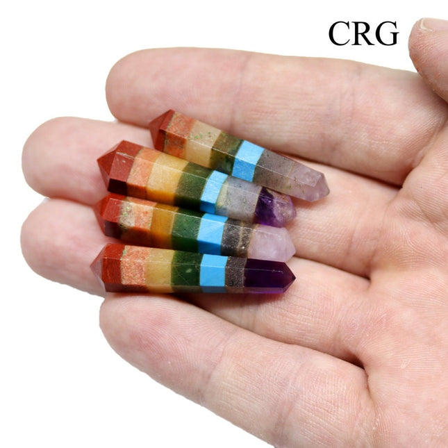 SET OF 4 - 7 Stone Mini Double Terminated Points / 1" AVG - Crystal River Gems