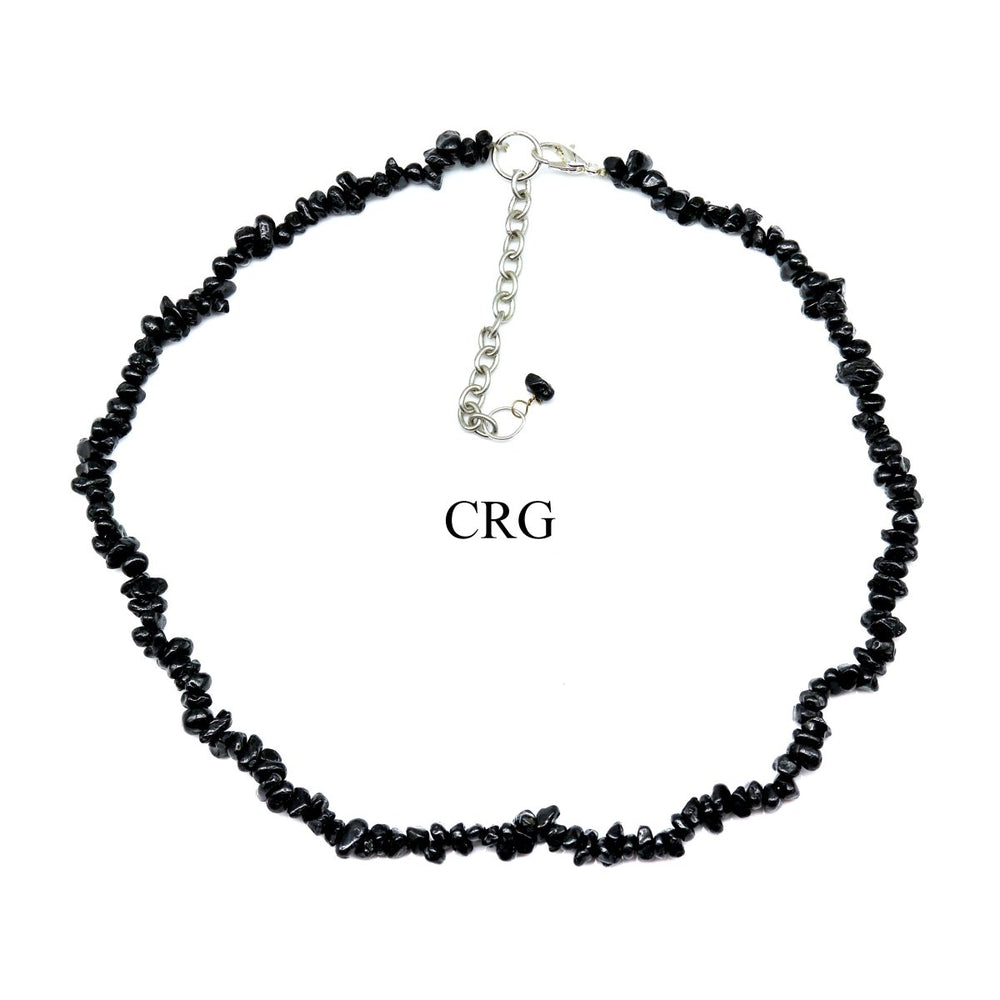 Black Tourmaline Strand Chip Choker Necklace (4 Pieces) Wholesale Crystal Gemstone JewelryCrystal River Gems