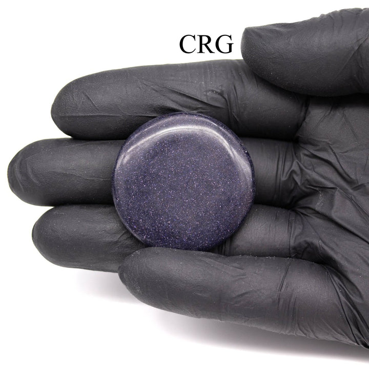 SET OF 4 - Blue Goldstone Polished Pocket Stones / 1.5" AVG