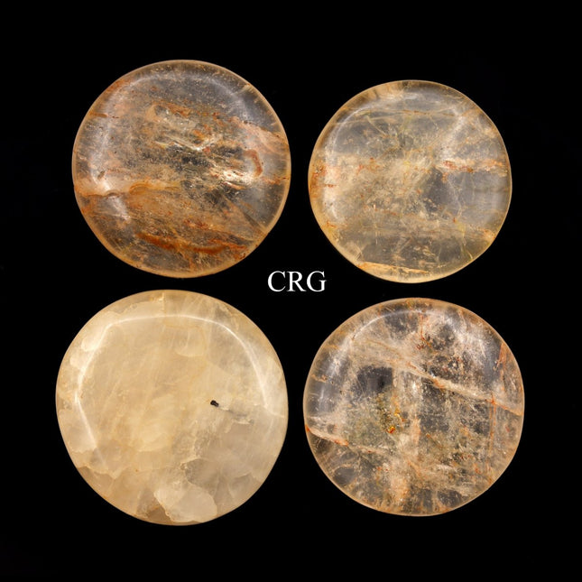 SET OF 4 - Citrine Pocket Stones / 1.5" Avg - Crystal River Gems