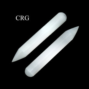 SET OF 4 - Hand Carved Selenite Pencil Wand / 5-6.5