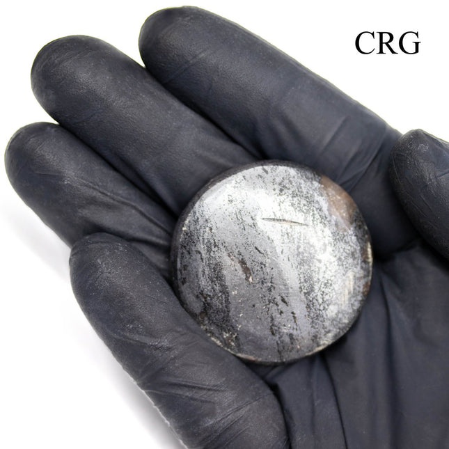 SET OF 4 - Hematite Polished Pocket Stones / 1.5" AVG - Crystal River Gems