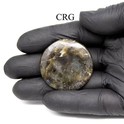 SET OF 4 - Labradorite Polished Pocket Stones / 1.5" AVG
