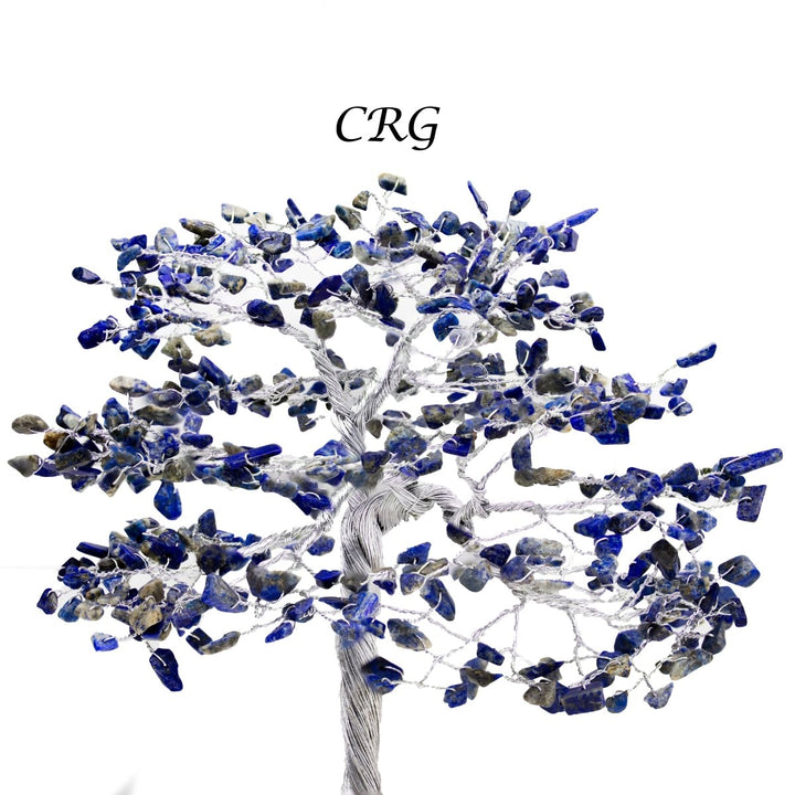 SET OF 4 -Lapis Lazuli - 500 Gemstone Chip Tree w/ Cluster Base - Silver Wire