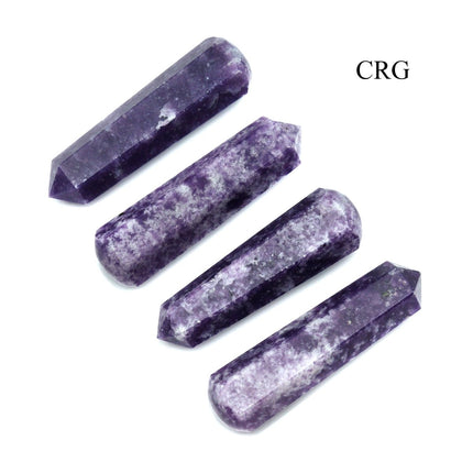 SET OF 4 - Lepidolite Wand with Smooth Round End / 2" AVG - Crystal River Gems