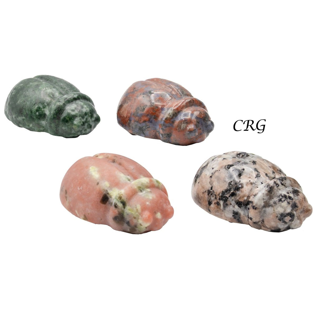 SET OF 4 - Mixed Gemstone Ladybugs / 2" AvgCrystal River Gems