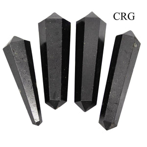 SET OF 4 - Obsidian Mini Double Terminated Points / 1