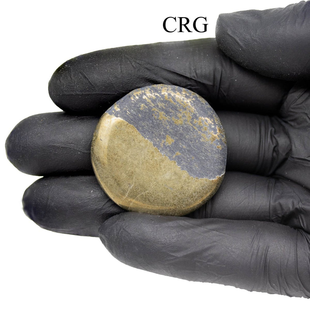 SET OF 4 - Pyrite Polished Pocket Stones / 1.5" AVG