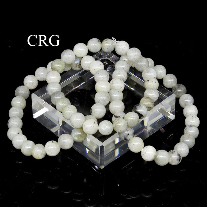 SET OF 4 - Rainbow Moonstone Premium Bead Stretch Bracelet / 10 - 15mm AVGCrystal River Gems