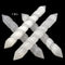 SET OF 4 - Selenite Double Point Spiral Wand / 5.5-6" AVG - Crystal River Gems