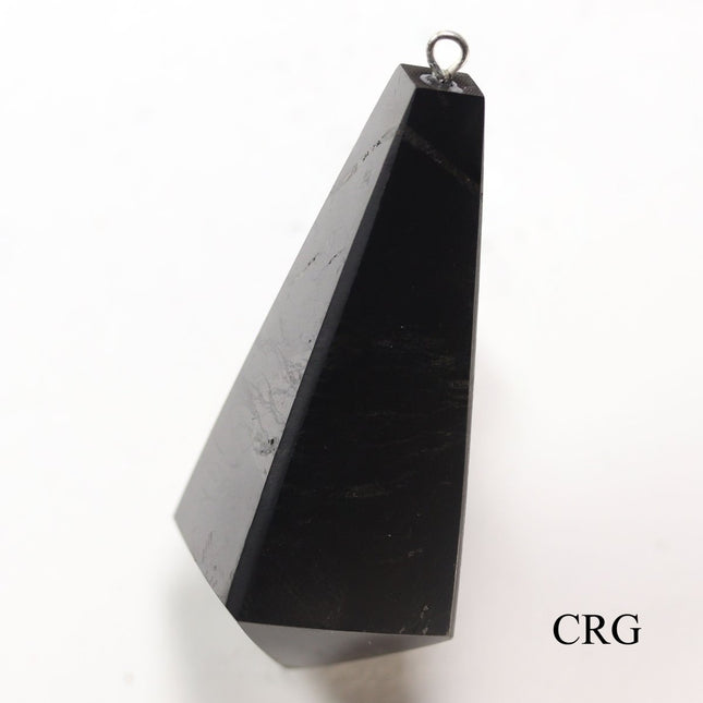 SET OF 4 - Shungite Pendulum Pendant / 50mm AVG - Crystal River Gems