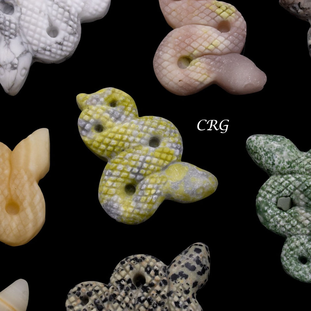 Set of 4 - Snakes Gemstone Crystal CarvingCrystal River Gems