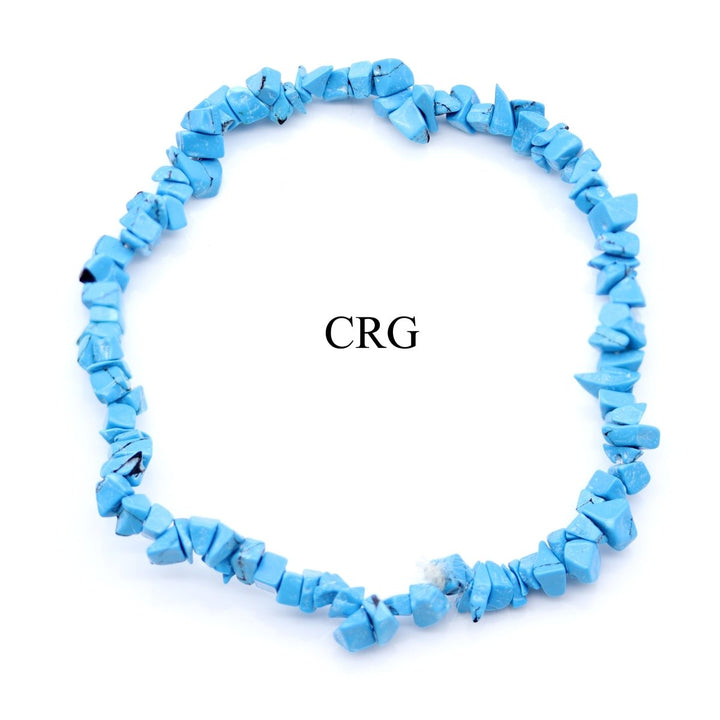 SET OF 4 - Turquoise - Inspired Chip Beads Stretch Bracelet / 4 - 7mm AVGCrystal River Gems