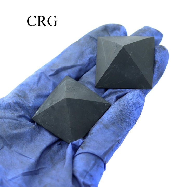 SET OF 4 - Unpolished Shungite Pyramids / 25mm AVGCrystal River Gems