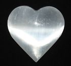 SET OF 4 - White Selenite Heart / 50-60mm AVG - Crystal River Gems