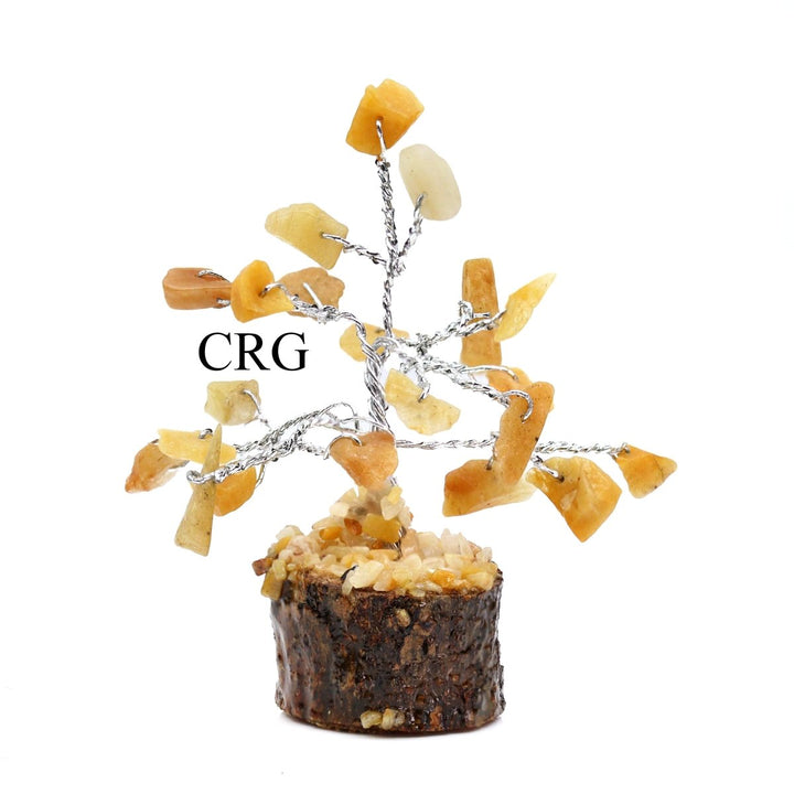 SET OF 4 - Yellow Quartz Gemstone Tree / 1-2" AVG
