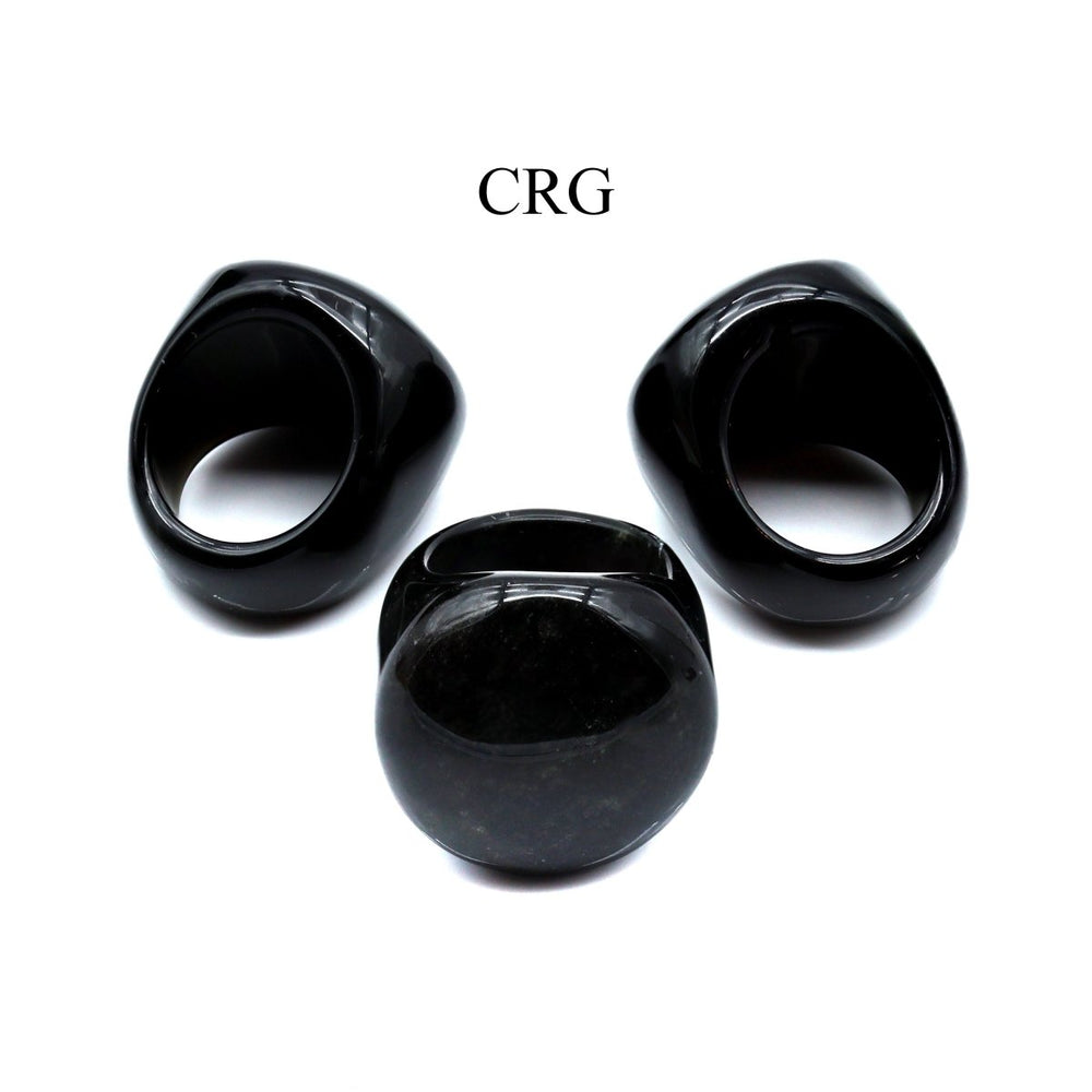SET OF 5 - Black Obsidian Rings / Assorted SizesCrystal River Gems