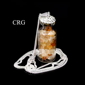 Citrine Chip Bottle Pendants - Set of 5 (INJD)