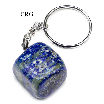 SET OF 5 - Tumbled Lapis Lazuli Gemstone Keychain / 1.5" AVG - Crystal River Gems