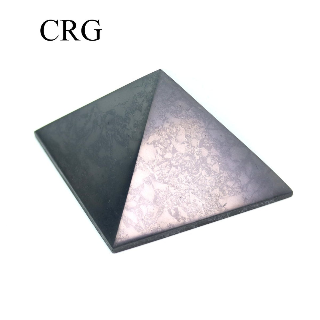Shungite Polished Pyramid (1 Piece) Size 8 cm Crystal Gemstone DecorCrystal River Gems