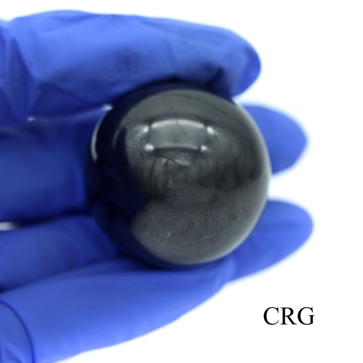 Shungite Polished Sphere (1 Piece) Size 3 cm Crystal Gemstone Ball