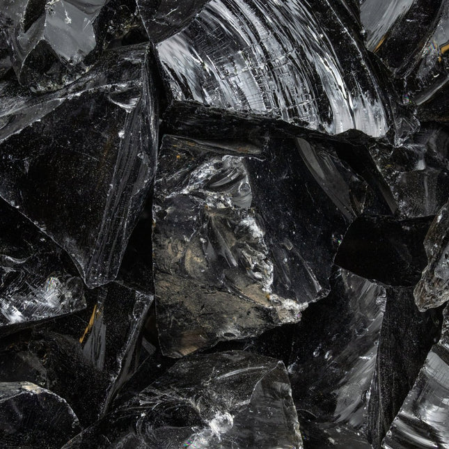 Smoky Obsidian Rough Pieces (Size 1 to 2 Inches) Bulk Wholesale Lot Crystal - Crystal River Gems