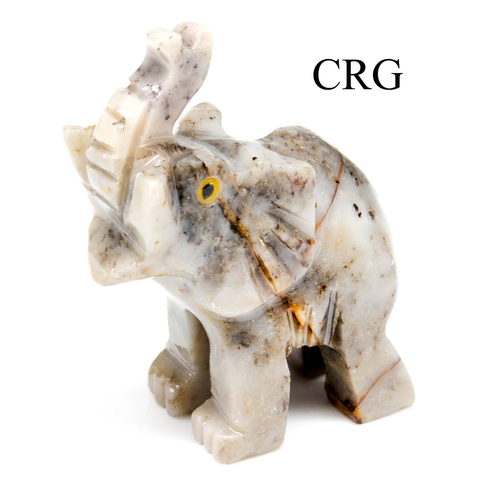 Soapstone Elephants (10 Pieces) Size 1.5 Inches Crystal Gemstone Animal Carvings