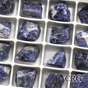 Sodalite Rough Wholesale Flat (24 Pieces) Size 1.2 to 1.5 Inches Raw Rock Crystal Flat
