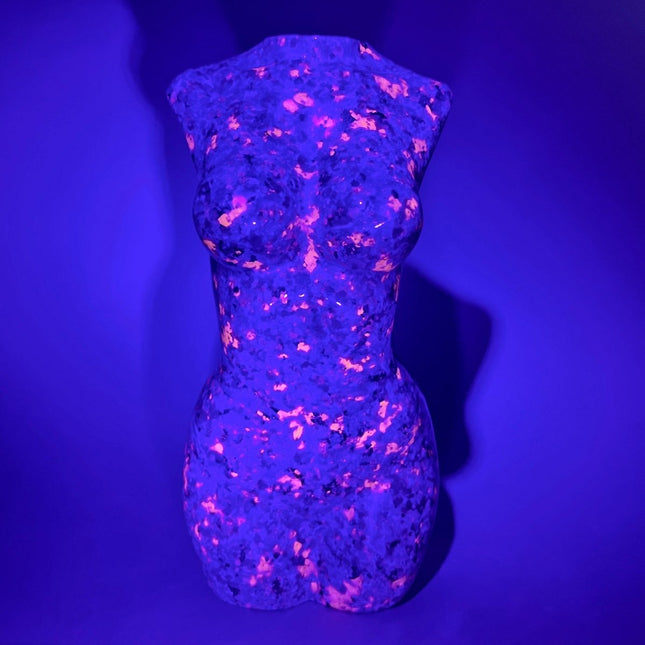 Sodalite Syenite Goddess Carving (8 inches) UV Reactive - Crystal River Gems