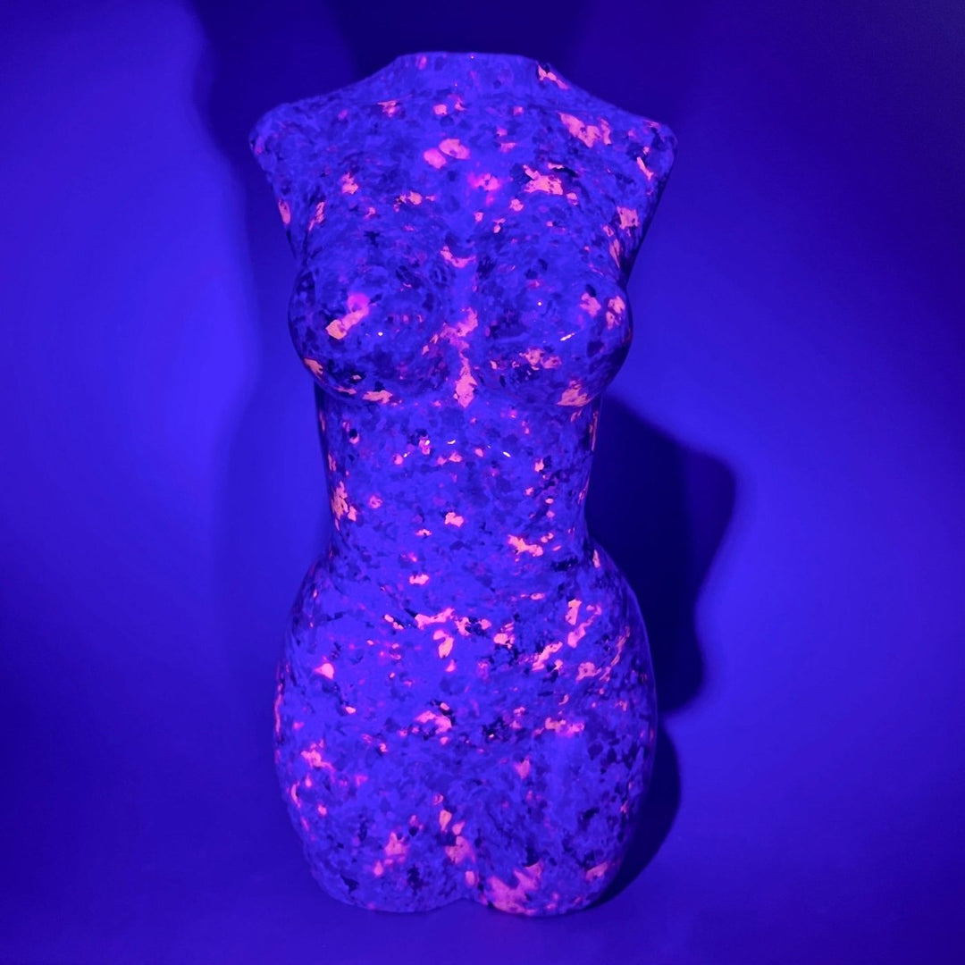 Sodalite Syenite Goddess Carving (8 inches) UV Reactive