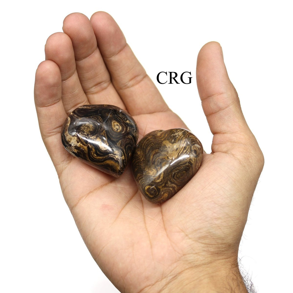 Stromatolite Puffy Heart (1 Piece) Size 30 mm Polished Gemstone Heart