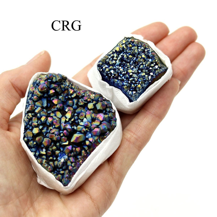 Titanium Aura Amethyst Small Flat (Size 1 to 4 Inches) Bulk Wholesale Lot Crystals Minerals