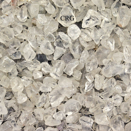 Tumbled Crystal Quartz Confetti Chips / 4-7mm AVG - 1 KILO LOT - Crystal River Gems