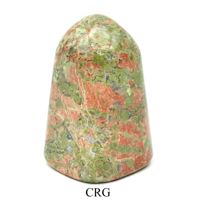 Unakite Polished Standing Freeform Boulder Size 3 to 5 in - 1 Piece