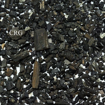 Unpolished Black Tourmaline Chips - Mixed Sizes - 1 KILO LOT