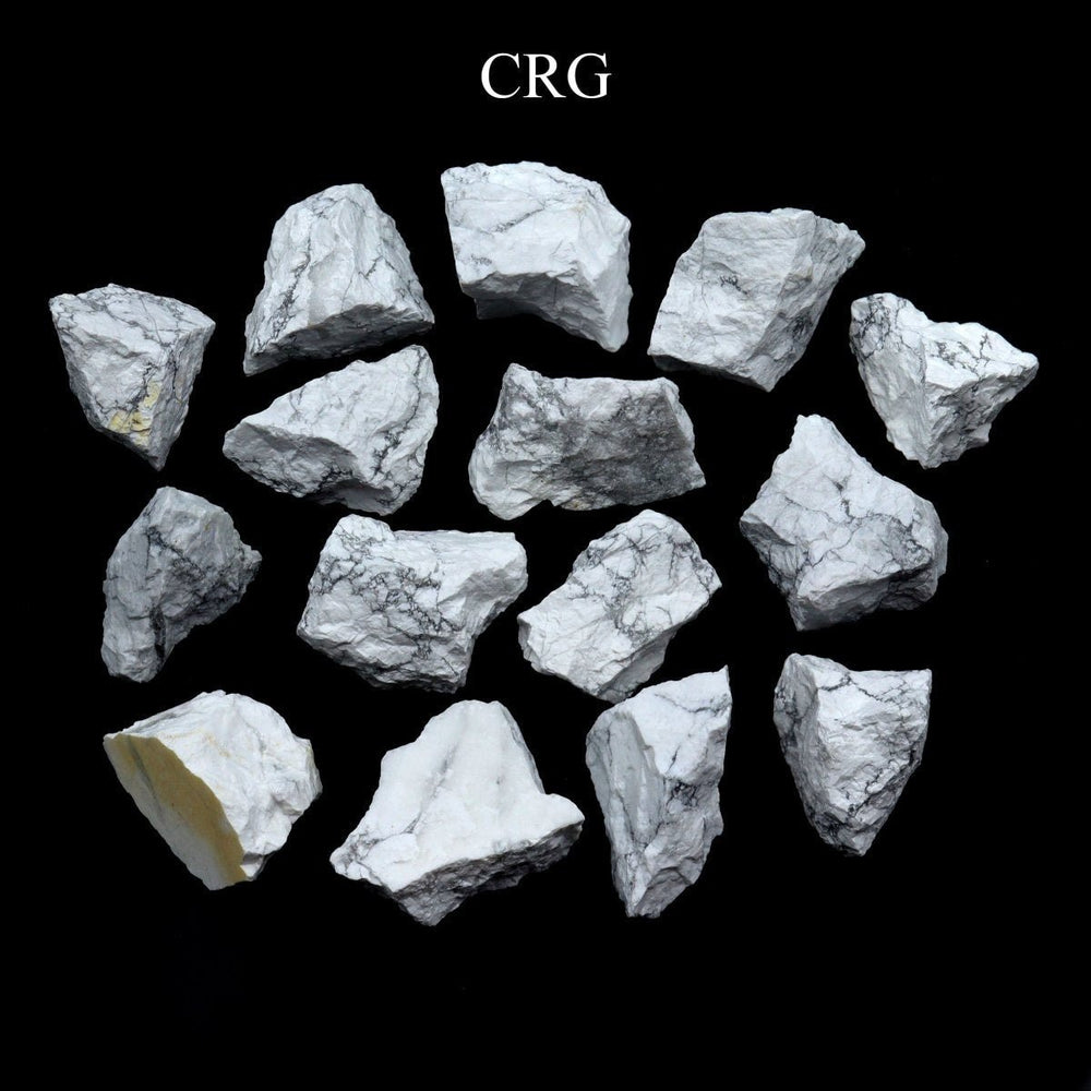 White Howlite Rough (Size 1 to 2 Inches) Bulk Wholesale Raw Crystals Minerals Gemstones